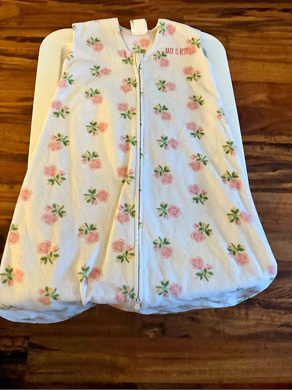 SleepSack Micro-Fleece Wearable Blanket Floral White & Pink